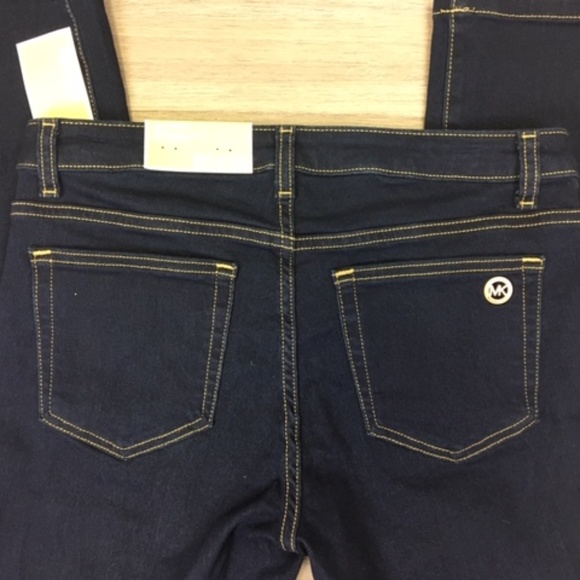 Michael Kors Izzy Skinny Jeans, Dark Wash - Picture 6 of 8